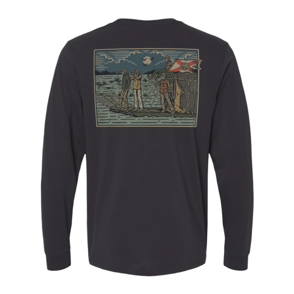 Florida Dyin' Breed Airboat | Black | Unisex Long-Sleeve Comfort Tee