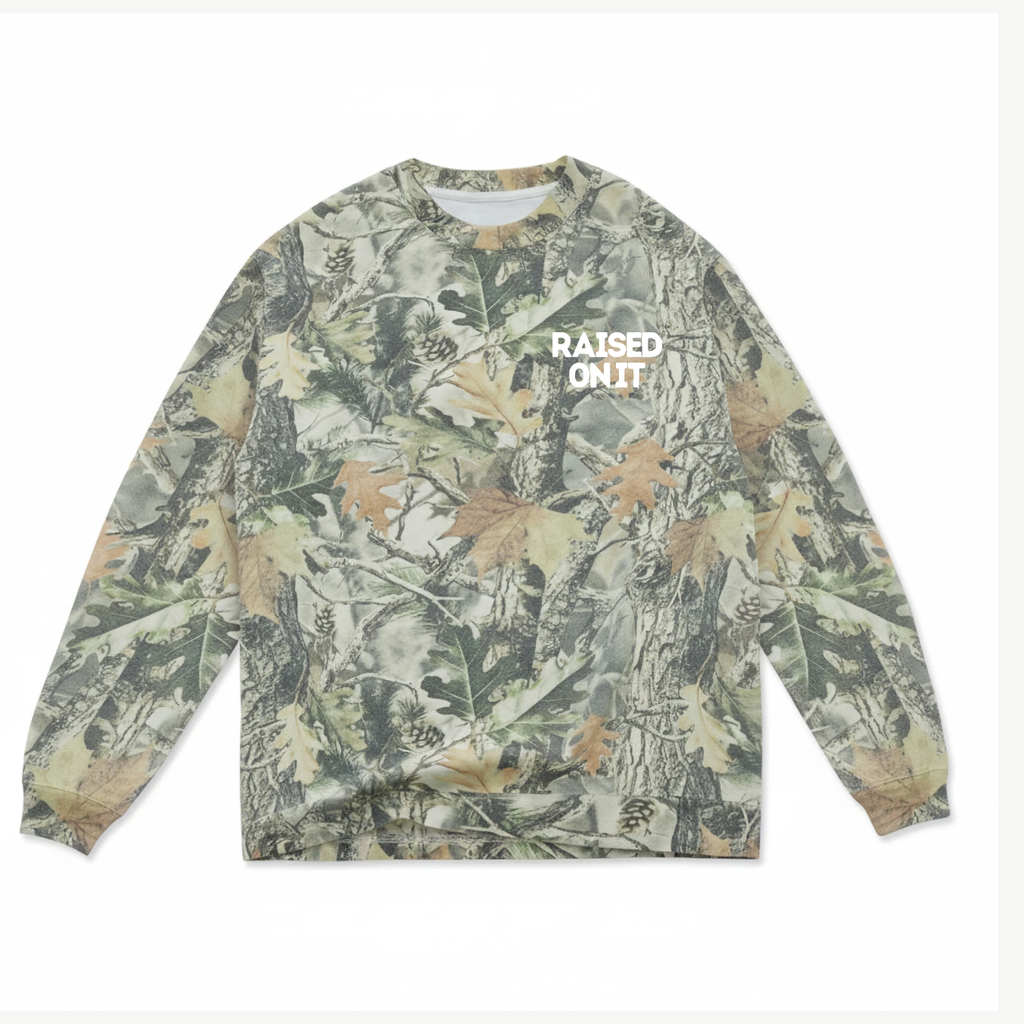 Old Dogs & Outboards | Long Sleeve Comfort Tee | Faded Camo