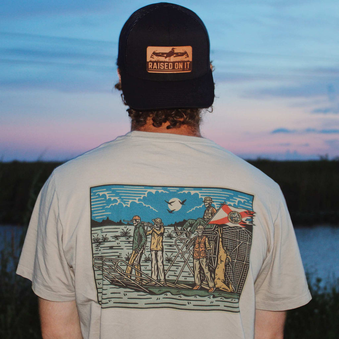 Florida Dyin' Breed Airboat | Sand | Unisex Short-Sleeve Comfort Tee