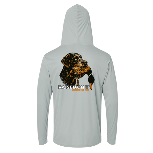Good Dogs Dead Ducks | Long Sleeve Performance Hoodie | Steel Grey