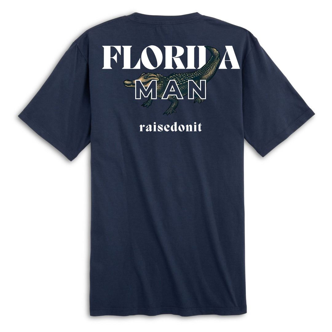 Florida Man Graphic Tee | Navy Blue | Short Sleeve Unisex Comfort Tee