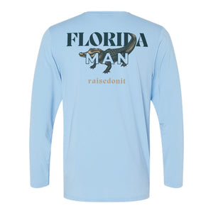 Florida Man Performance | Light Blue | Long Sleeve Performance Shirt