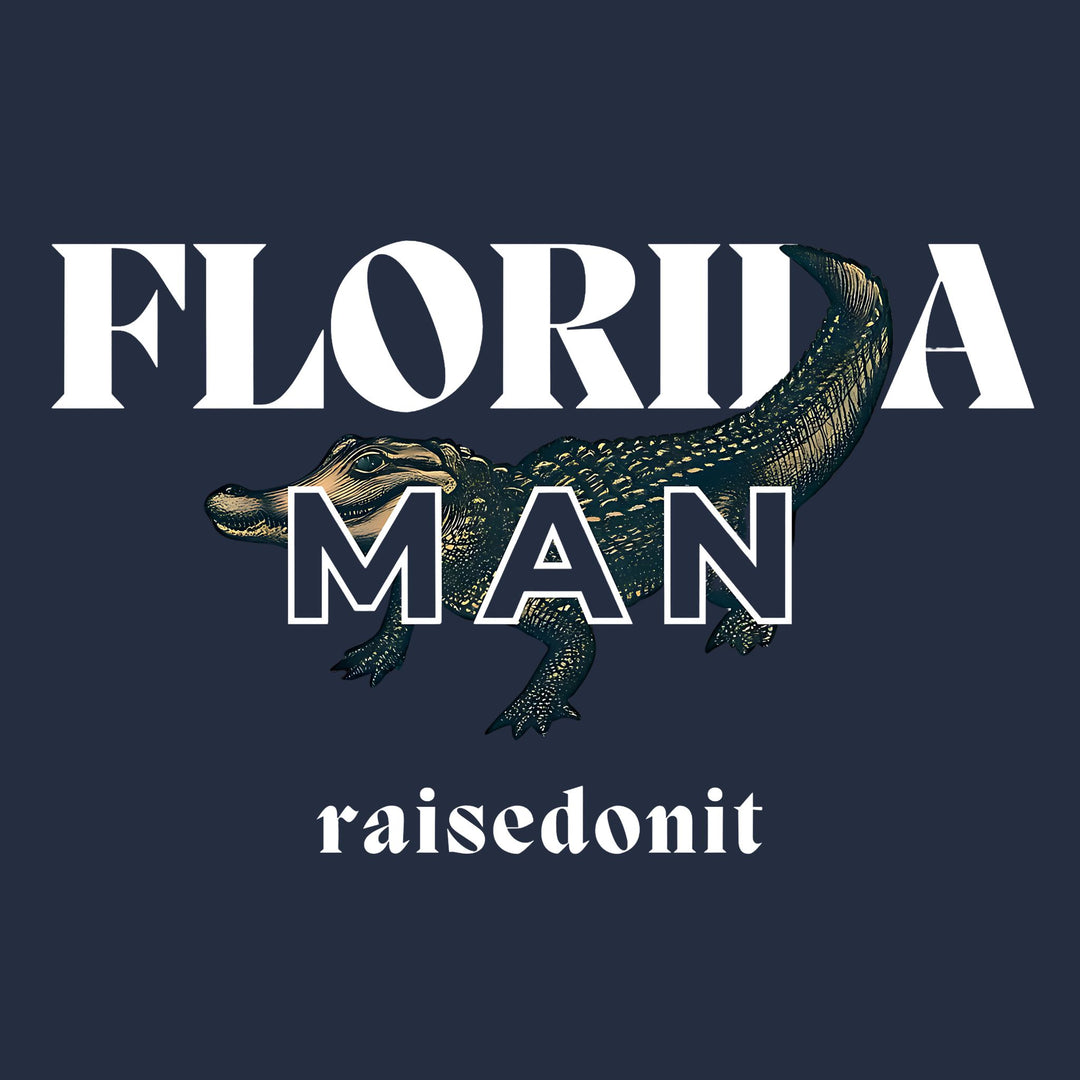 Florida Man Graphic Tee | Navy Blue | Short Sleeve Unisex Comfort Tee