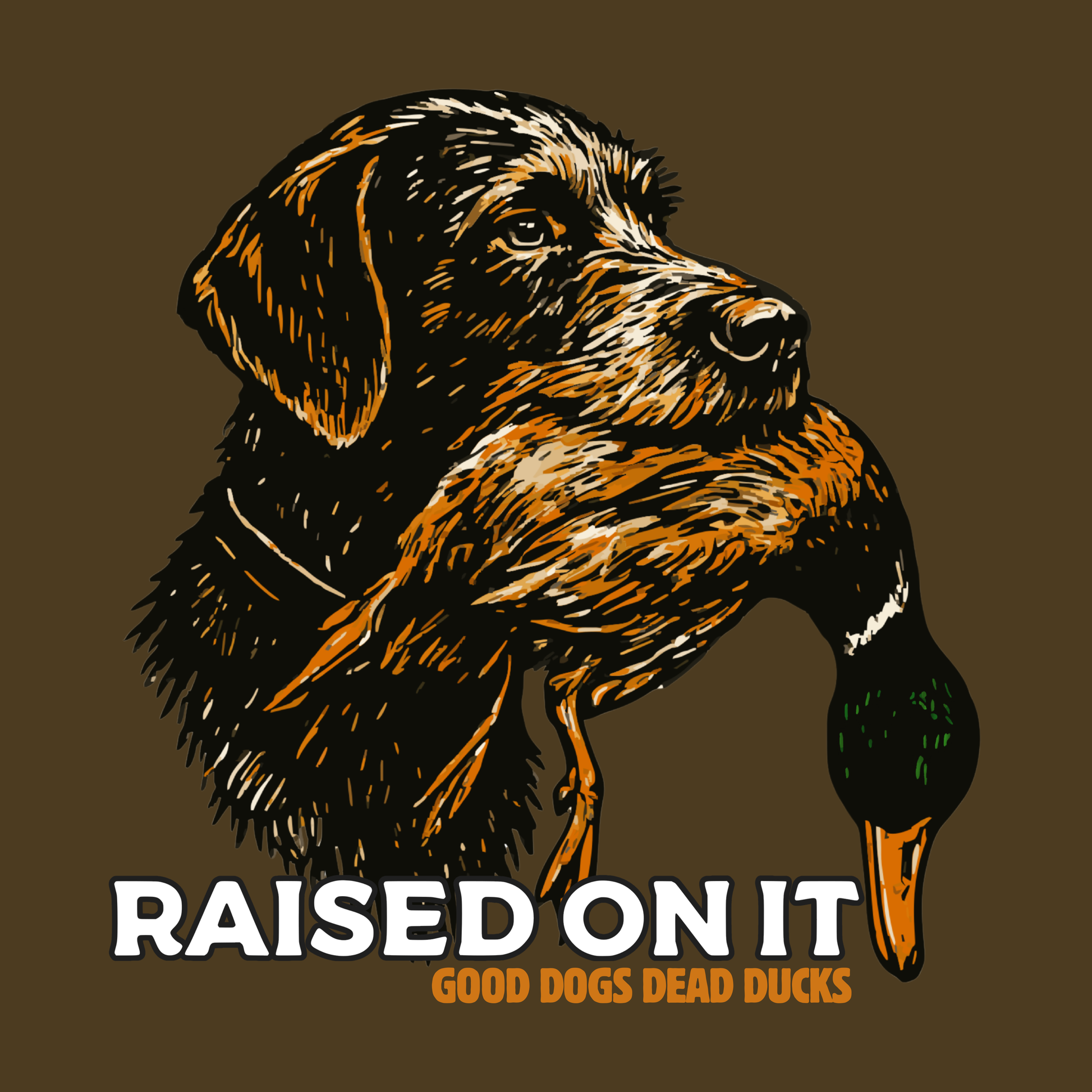 Good Dogs Dead Ducks | Heavy Weight Premium Tee | Brown Waterfowl Design