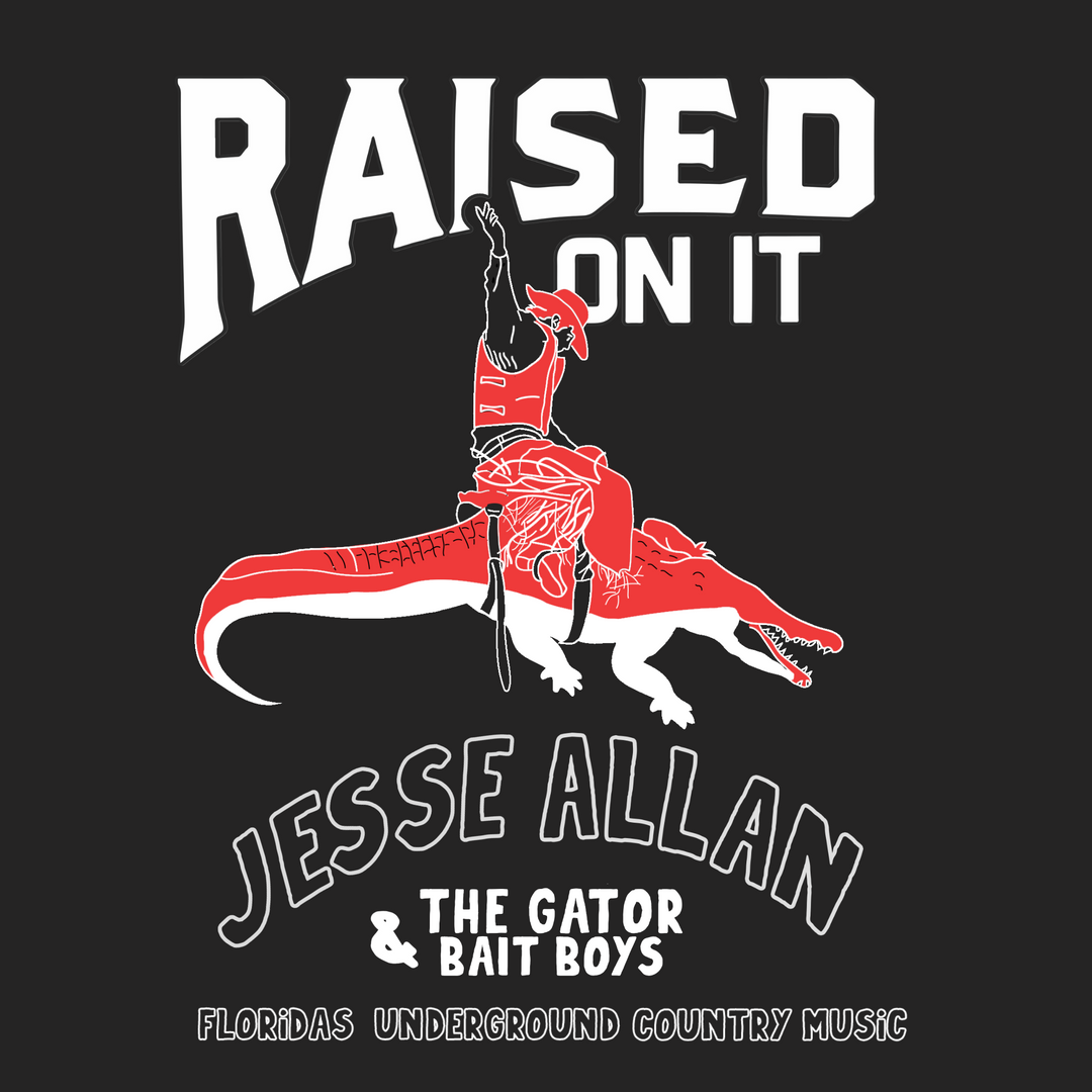 Raised On It x Jesse Allan & The Gator Bait Boys | Black | Unisex Comfort Tee