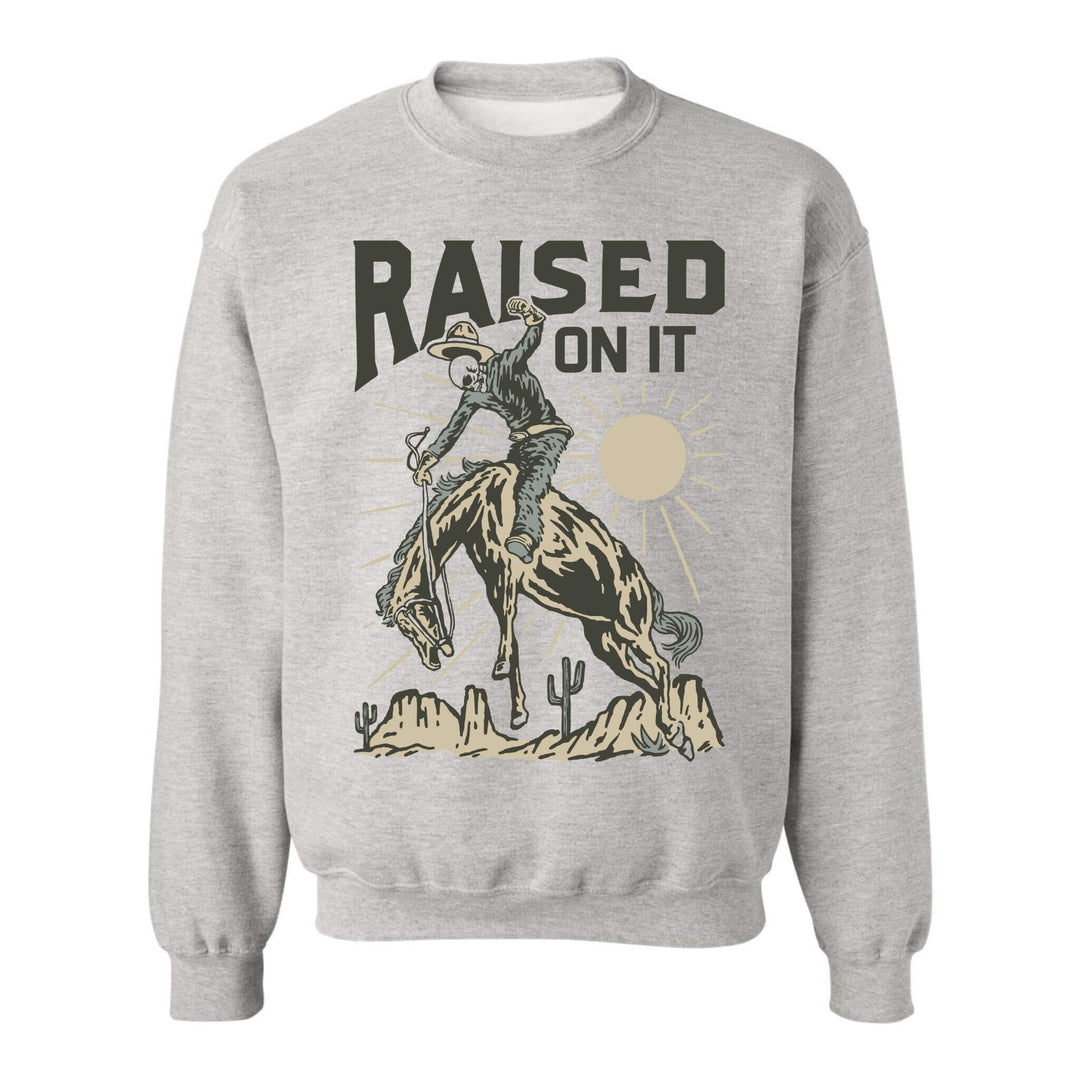 Rowdy Wrangler Crewneck | Heather Grey | Unisex Sweatshirt