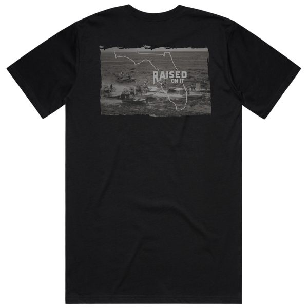 Heritage Florida Airboat Tee | Black | Unisex Short Sleeve Comfort Tee