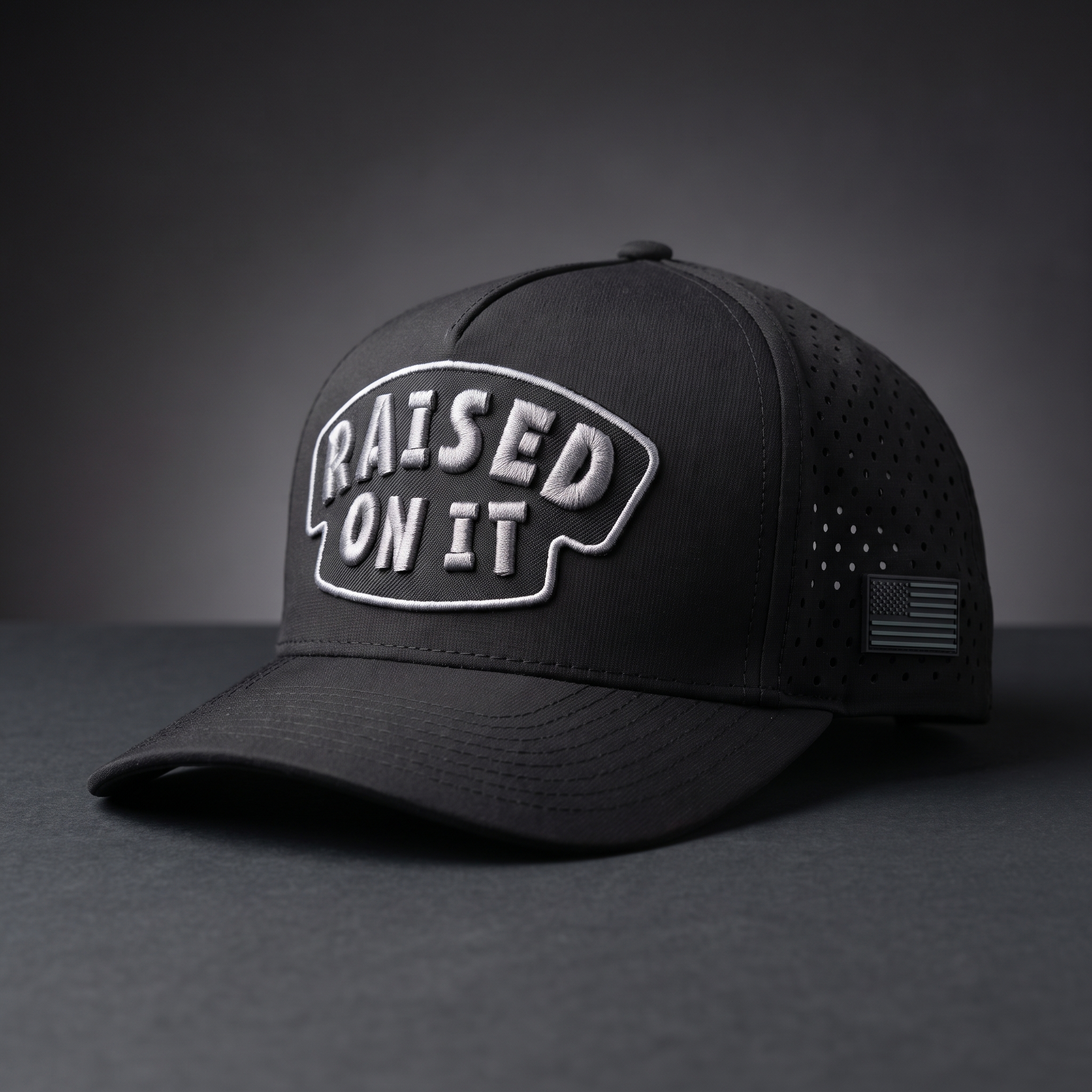 Raised On It | America 250 | Blackout Performance Hat
