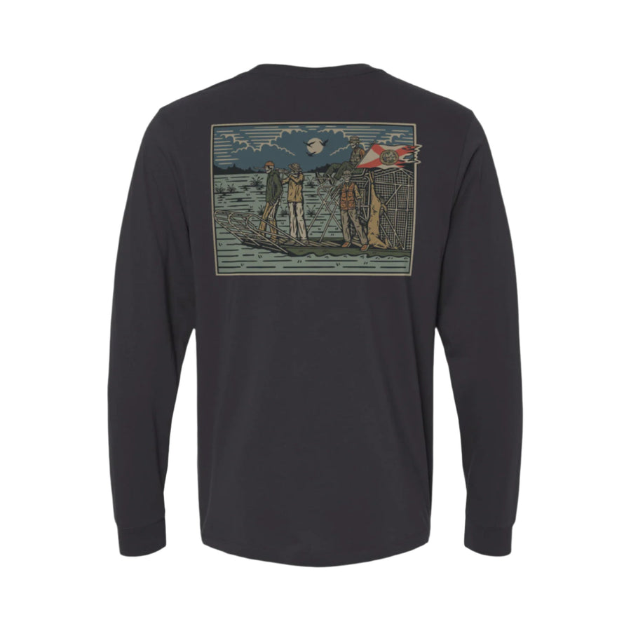 Florida Dyin' Breed Airboat | Black | Unisex Long-Sleeve Comfort Tee